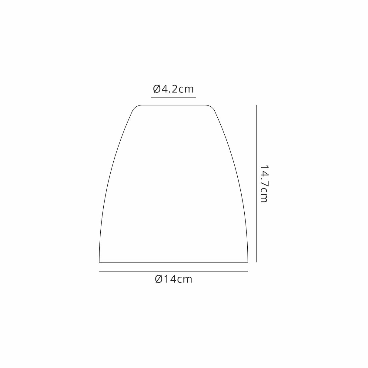 Robson Cylinder 14cm Glass Shade (A), Clear