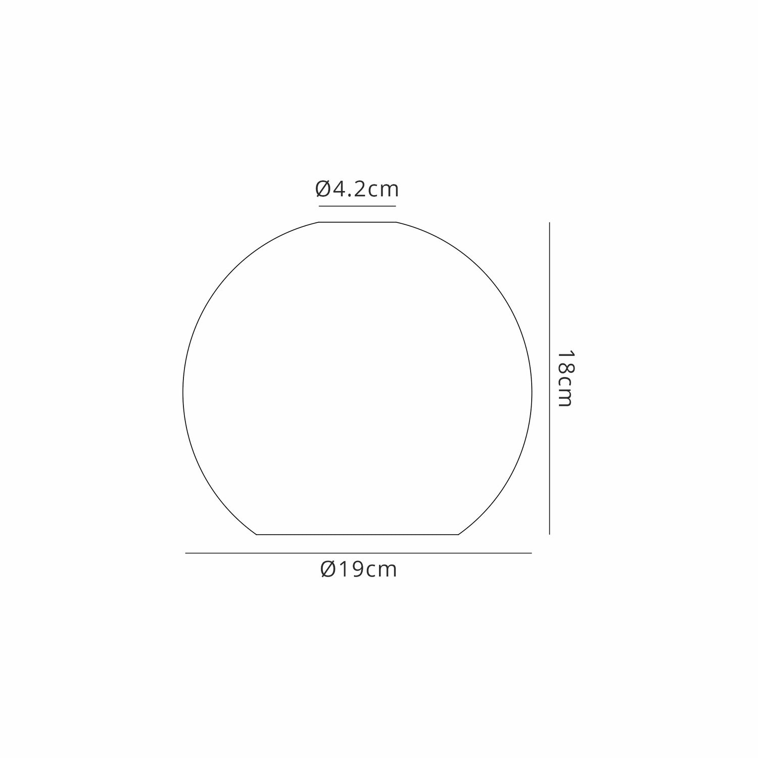 Robson Round 19cm Glass Shade (E), Clear