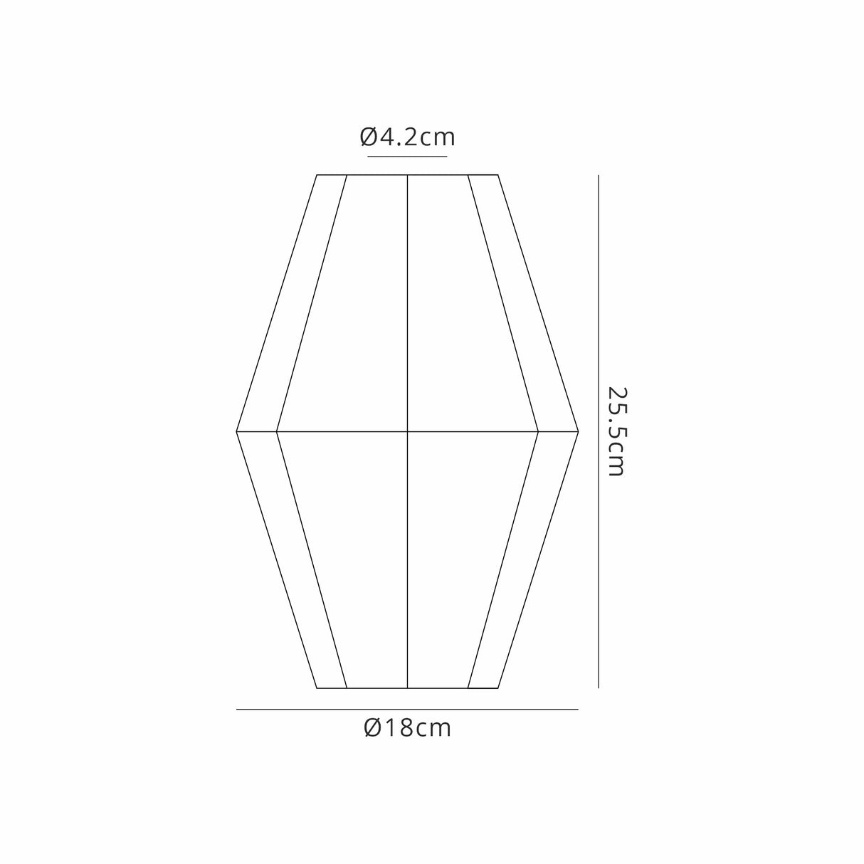 Robson Pyramid 18cm Glass Shade (D), Clear