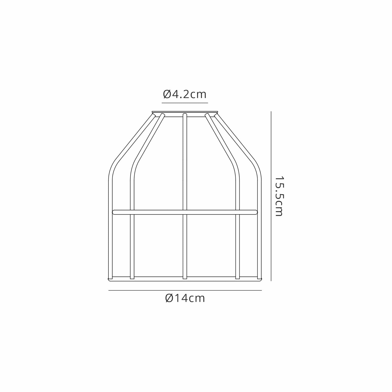 Robson Cylinder 14cm Wire Cage Shade, Cool Grey
