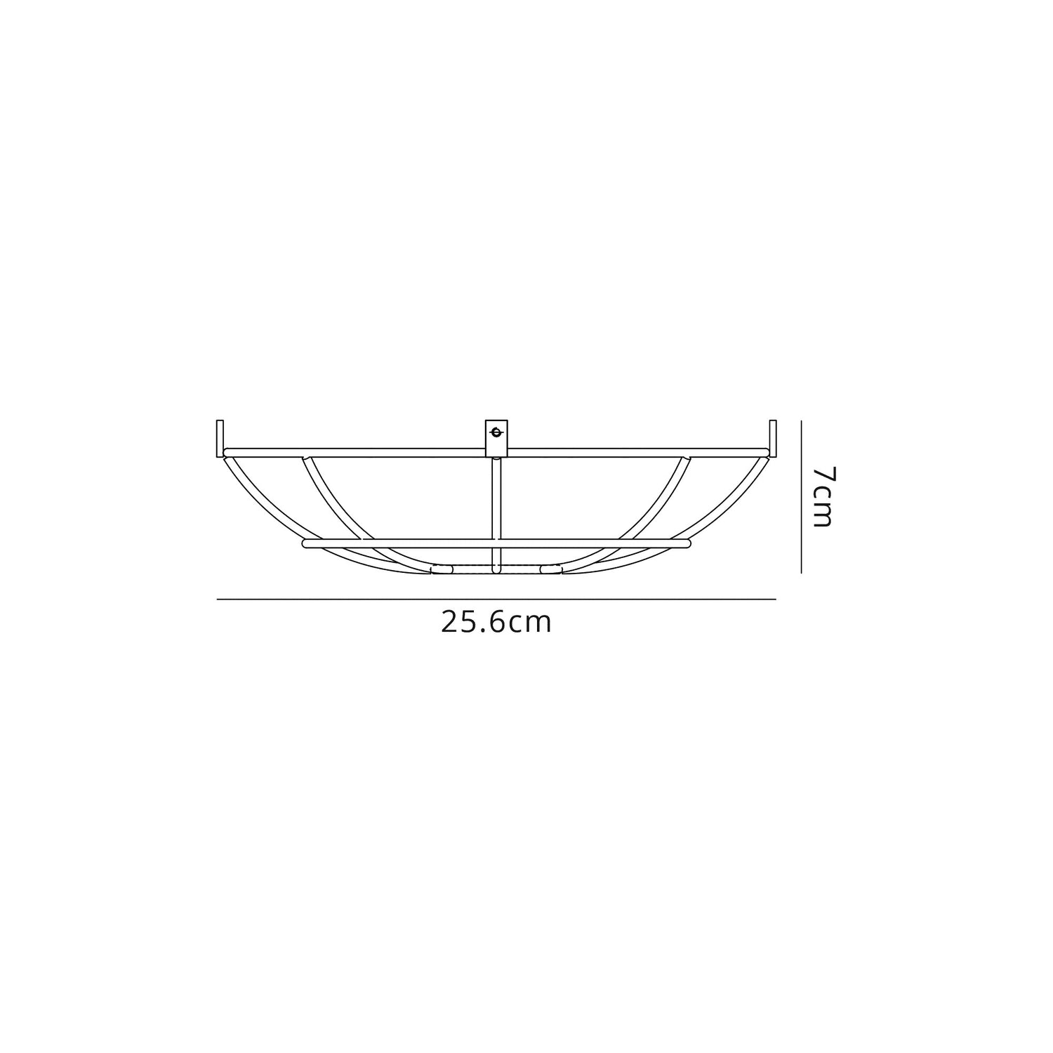 Robson Clip On Shallow Round 25cm Wire Cage Shade, Antique Brass