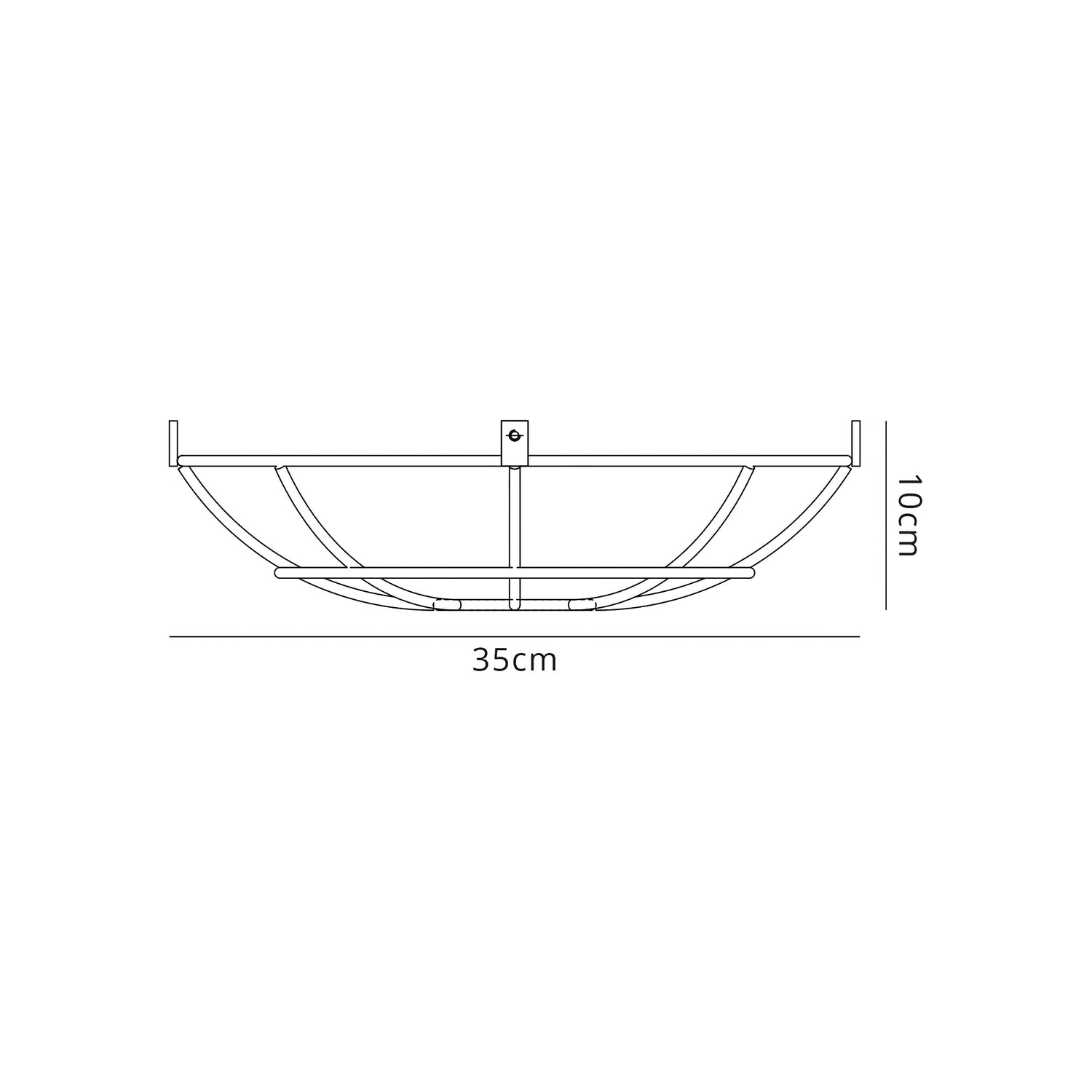 Robson Clip On Shallow Round 35cm Wire Cage Shade, Brushed Nickel