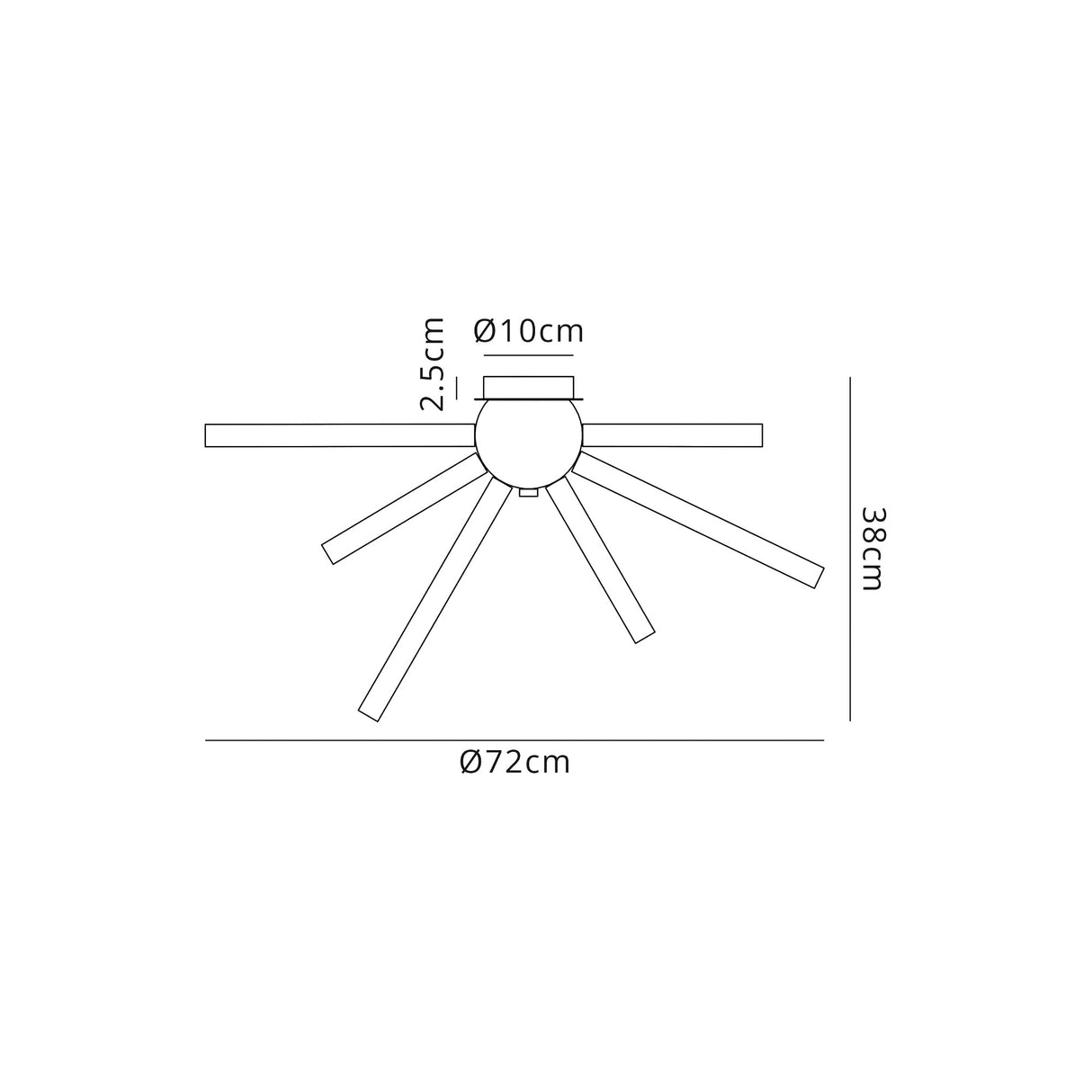 Hamilton Semi Flush 8 Light G9, Smoked & Frosted/Polished Chrome