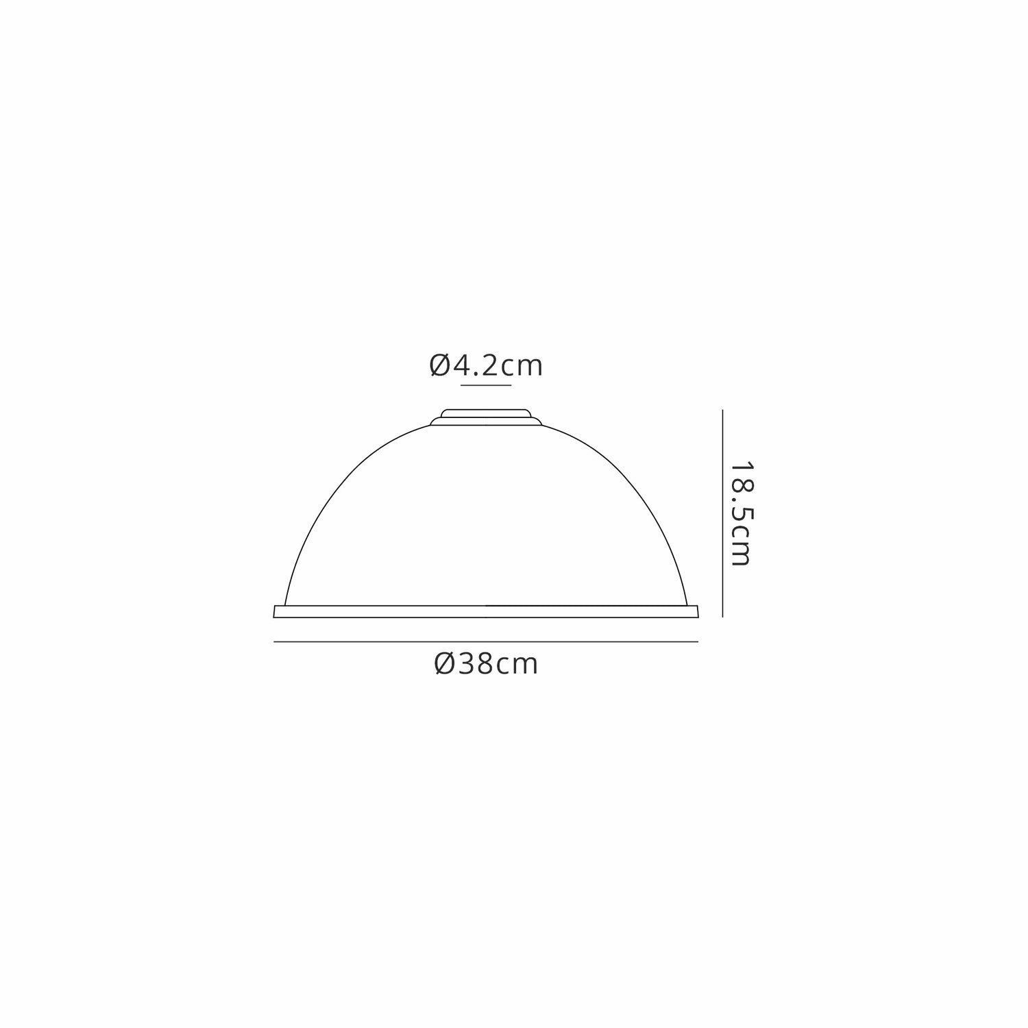 Munro Dome 38cm Clear Glass (K), Lampshade