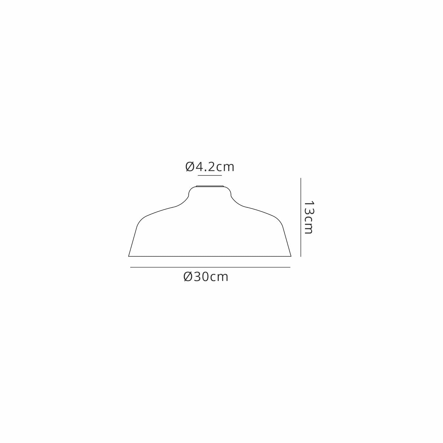 Munro Flat Round 30cm Clear Glass (H), Lampshade