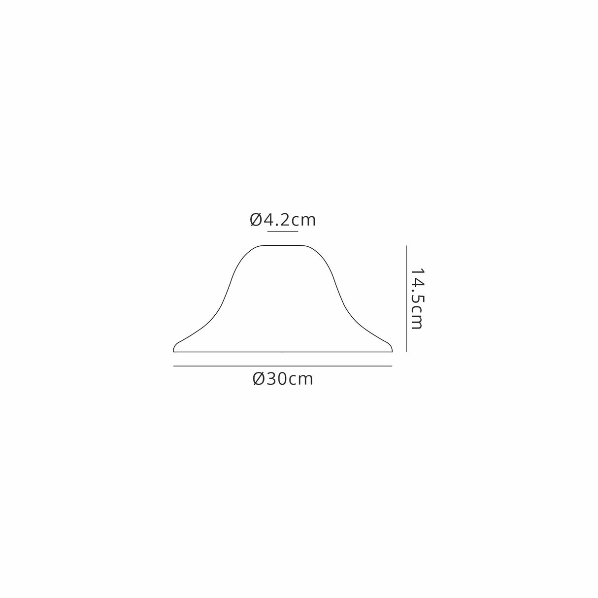 Munro Smooth Bell 30cm Clear Glass (D), Lampshade