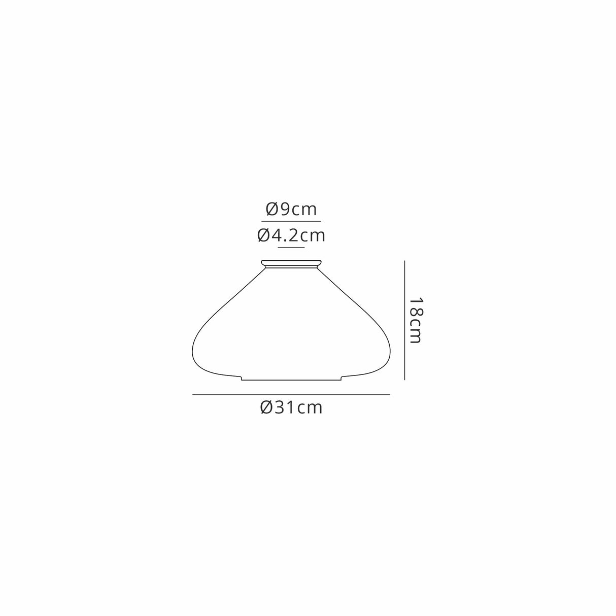 Rowell Wide Amber Glass (B),