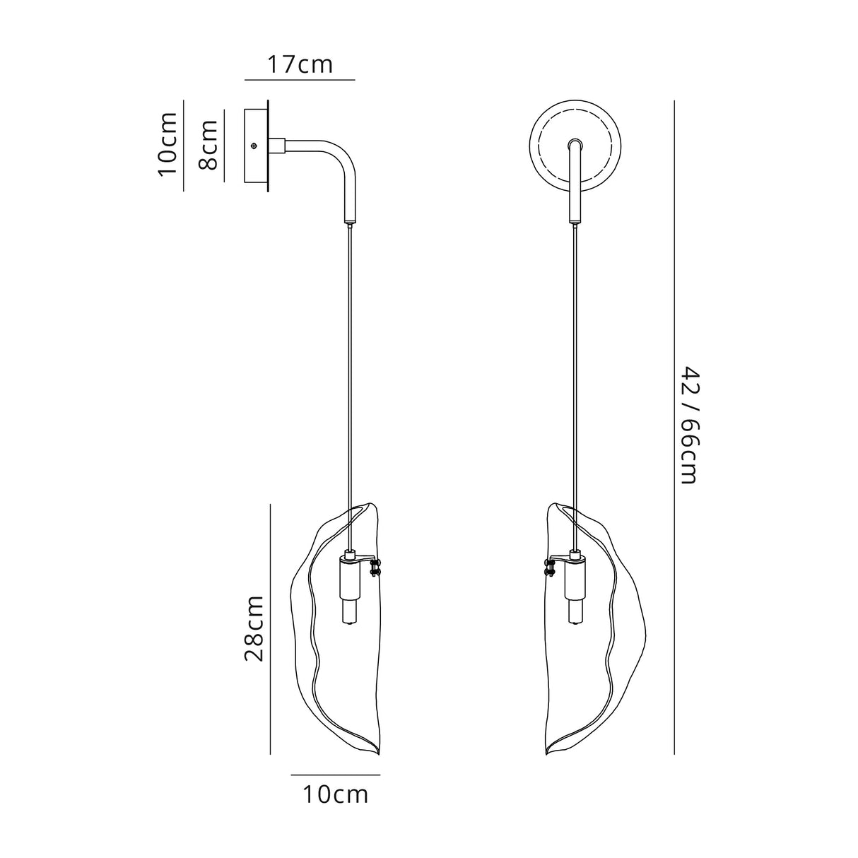 Young Wall Light, 1 x G9, Polished Chrome/Clear Glass