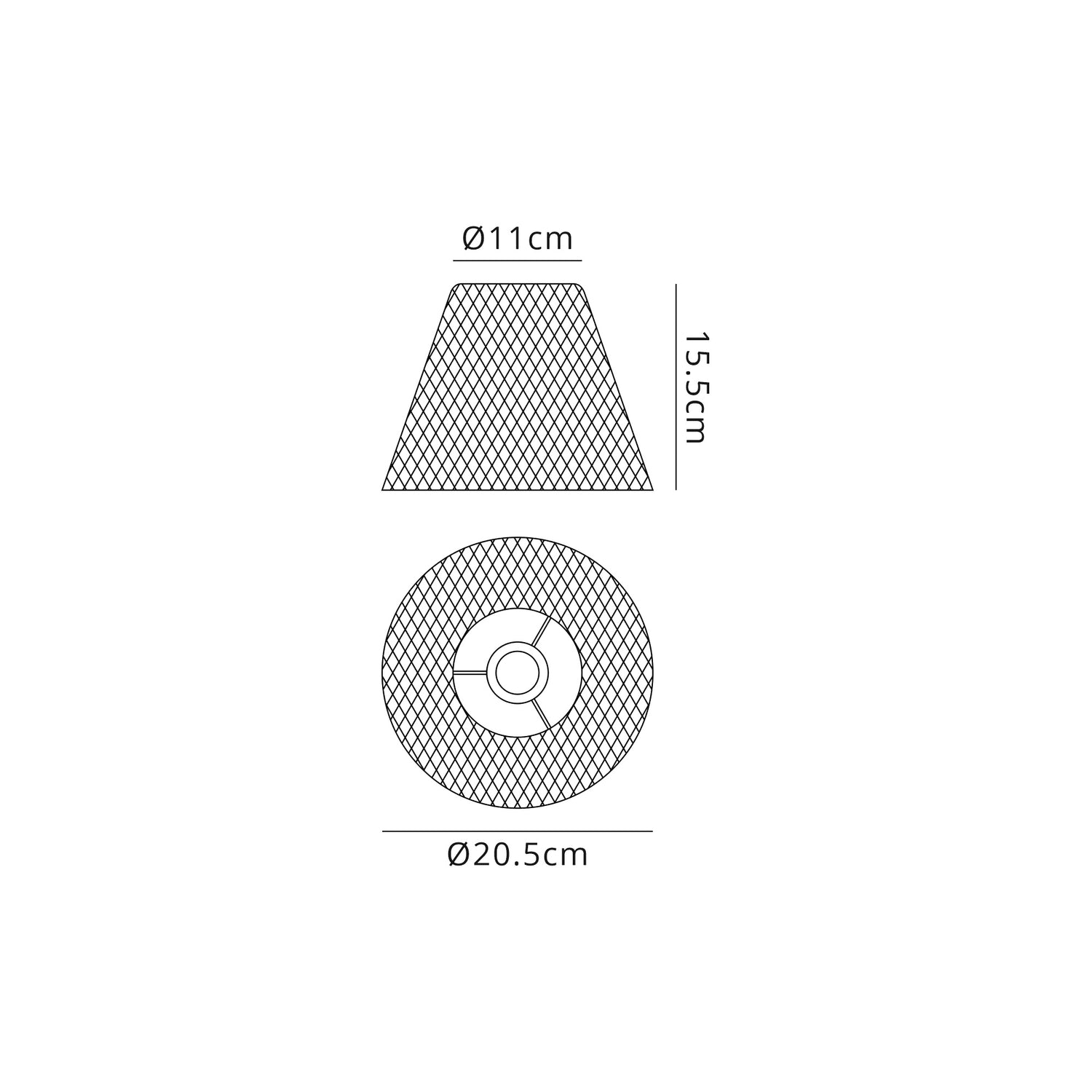 Plamer, 21cm Non-Electric Rose Gold Adjustable & Flexible Shade