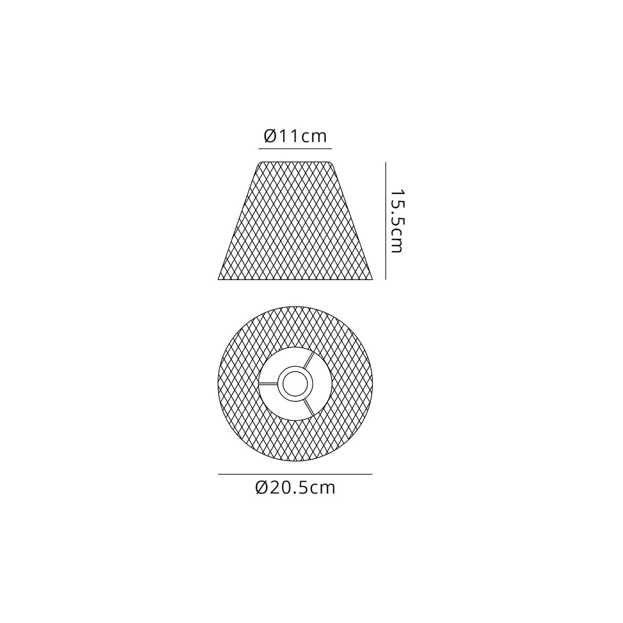 Plamer, 21cm Non-Electric Matt Black Adjustable & Flexible Shade