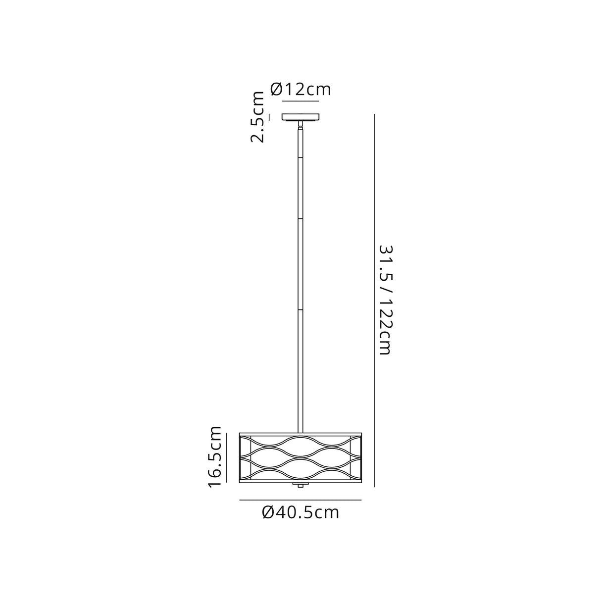 Hinnegan Pendant / Convertible To Semi Flush 3 Light E14 Aged Gold / Cream Fabric Shade