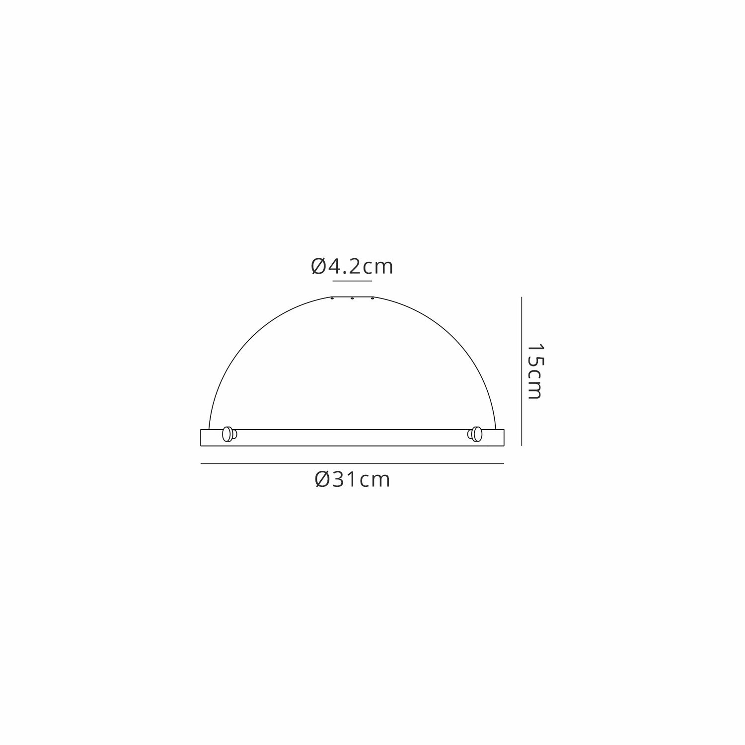 Munro Round 31cm Matt Black Metal Shade (A), With Frosted Glass Diffuser And Trim