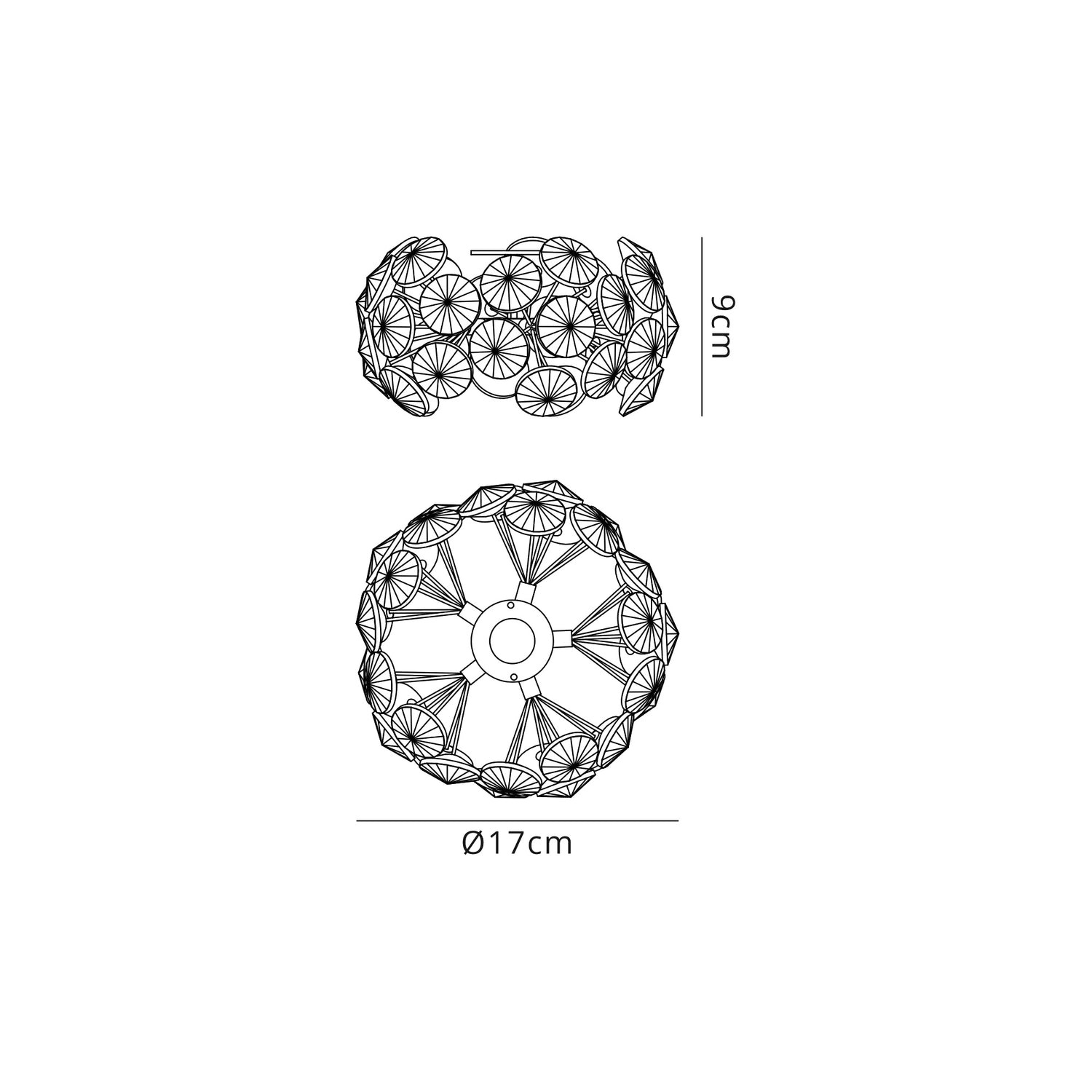 Byrne Non-Electric G9 Shade (A), Polished Chrome/Crystal