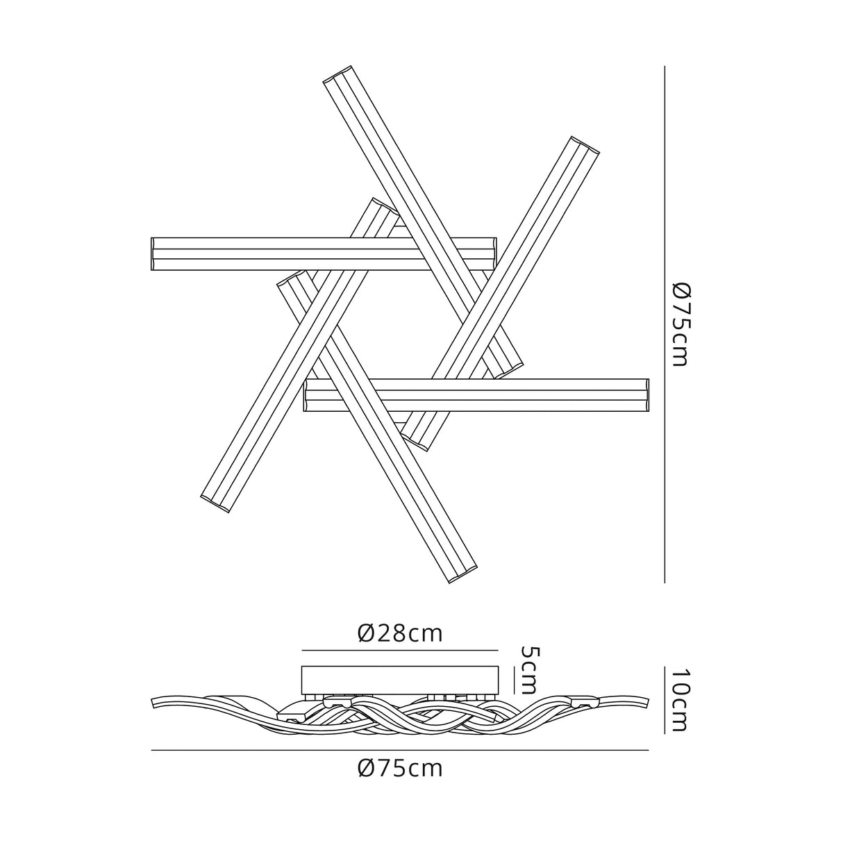 Johnston 6 Light Ceiling, 3 Step Dimming, 6 x 13W LED, 4000K, 5015lm, White, 3yrs Warranty