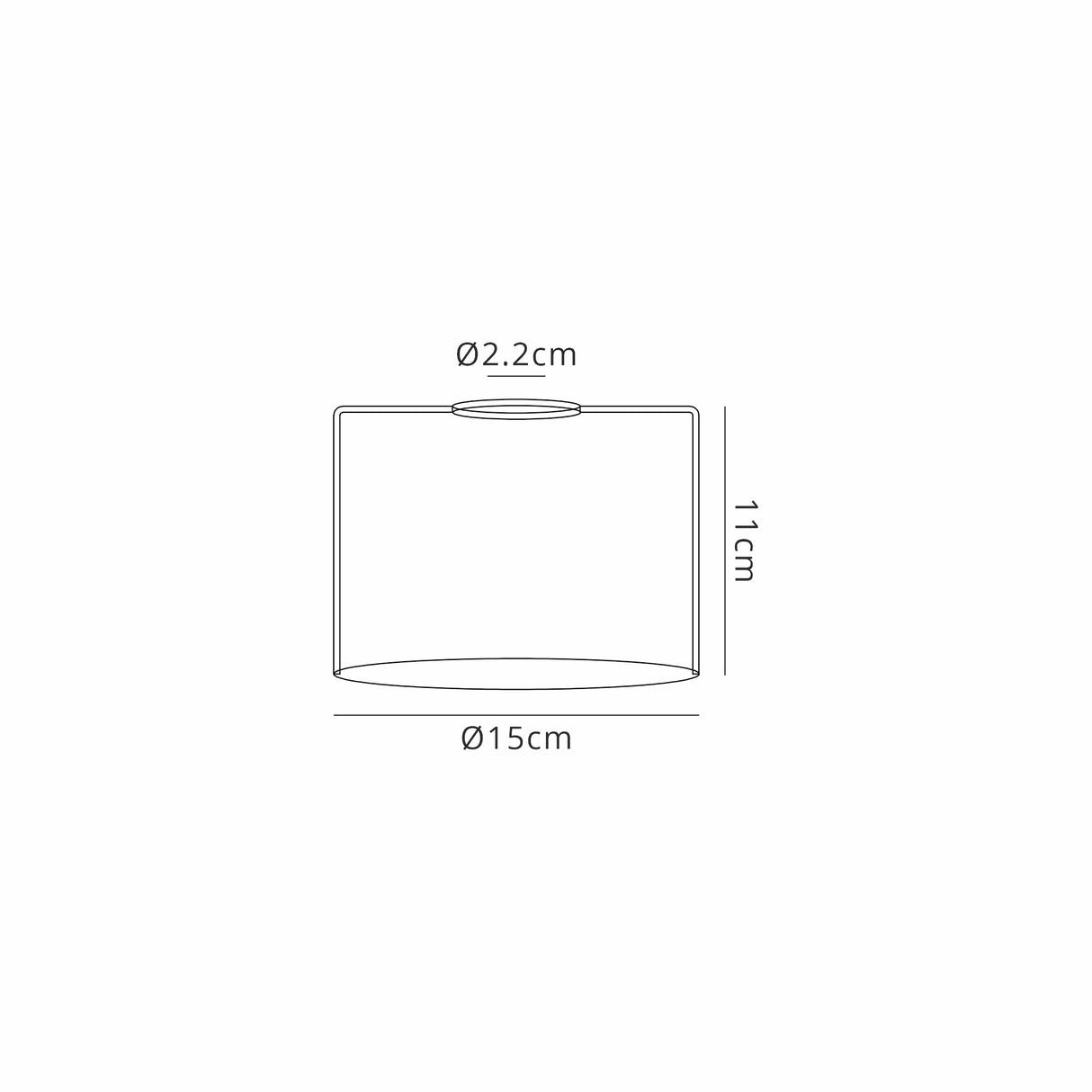 Lathen 150x110mm Short Cylinder (B) Lined Chrome Glass Shade