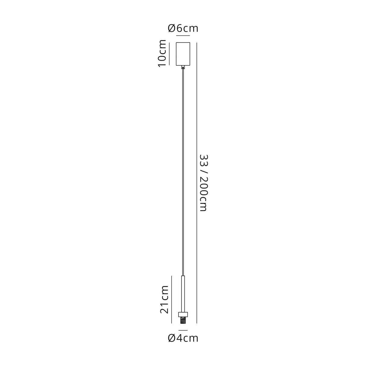 Lathen French Gold 1 Light G9 Universal 2m Single Pendant, Suitable For A Vast Selection Of Glass Shades