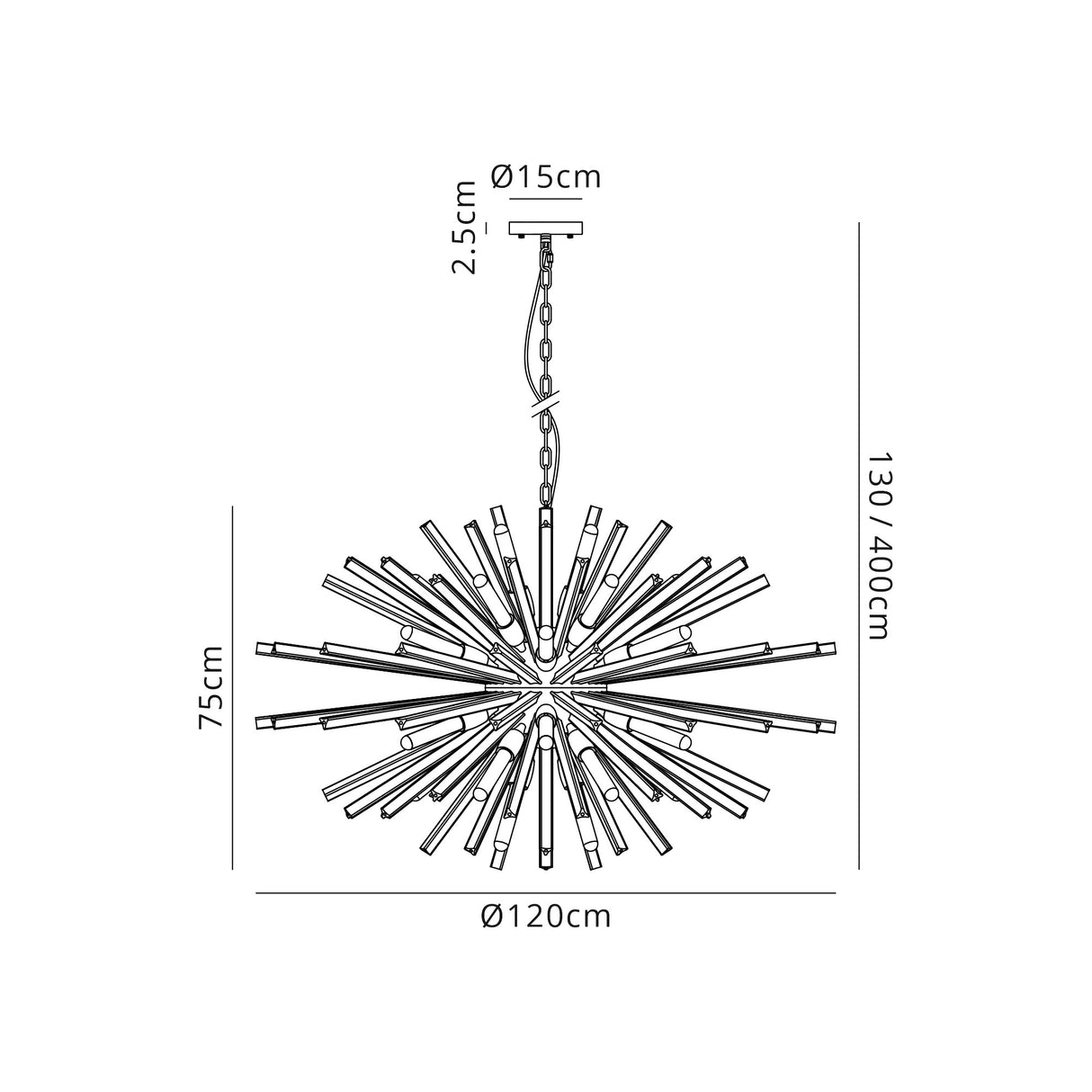 Harris 32 Light E27, Oval Pendant Polished Nickel / Clear Glass, Item Weight: 25kg