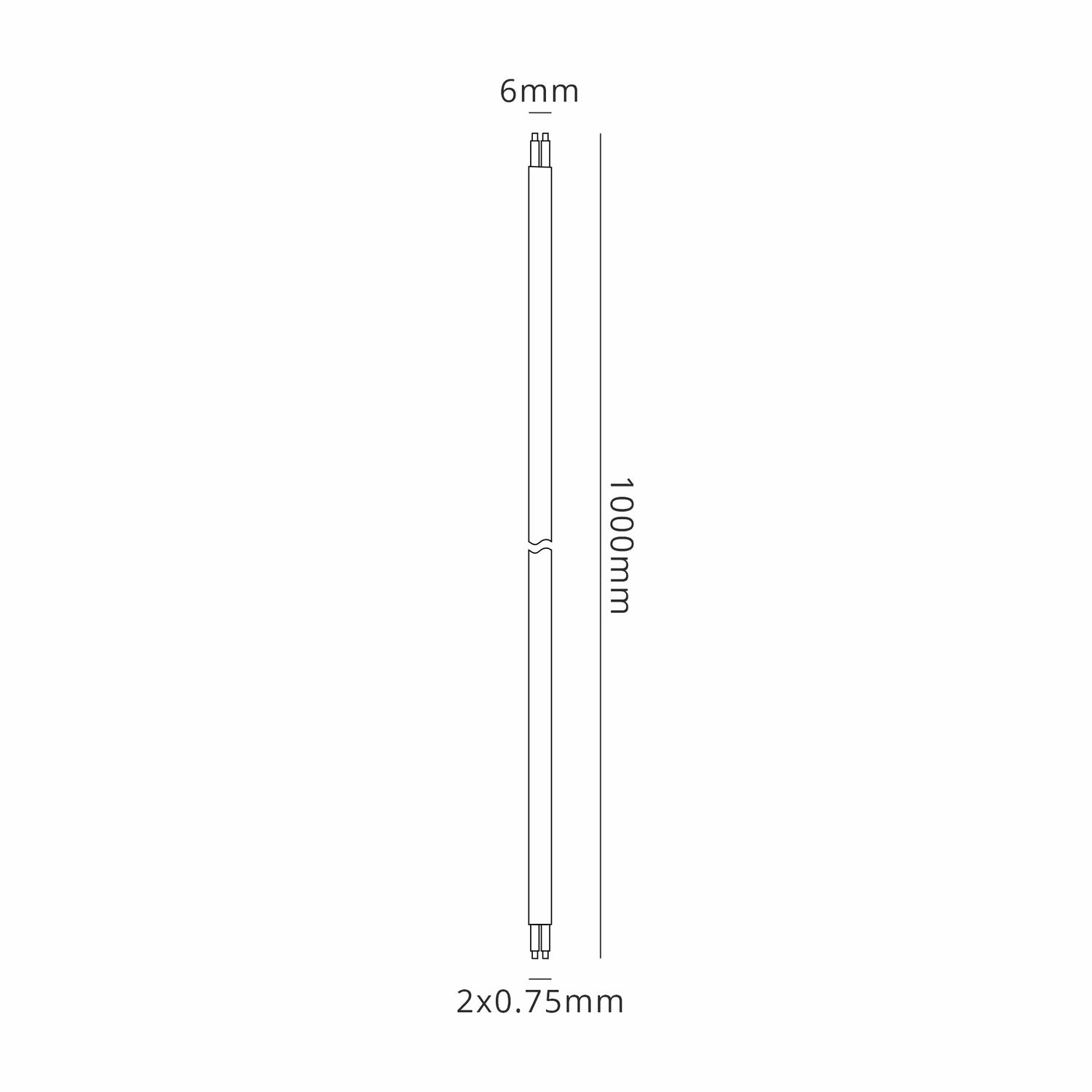 Robson 1m Clear 2 Core 0.75mm Cable VDE Approved (qty ordered will be supplied as one continuous length)