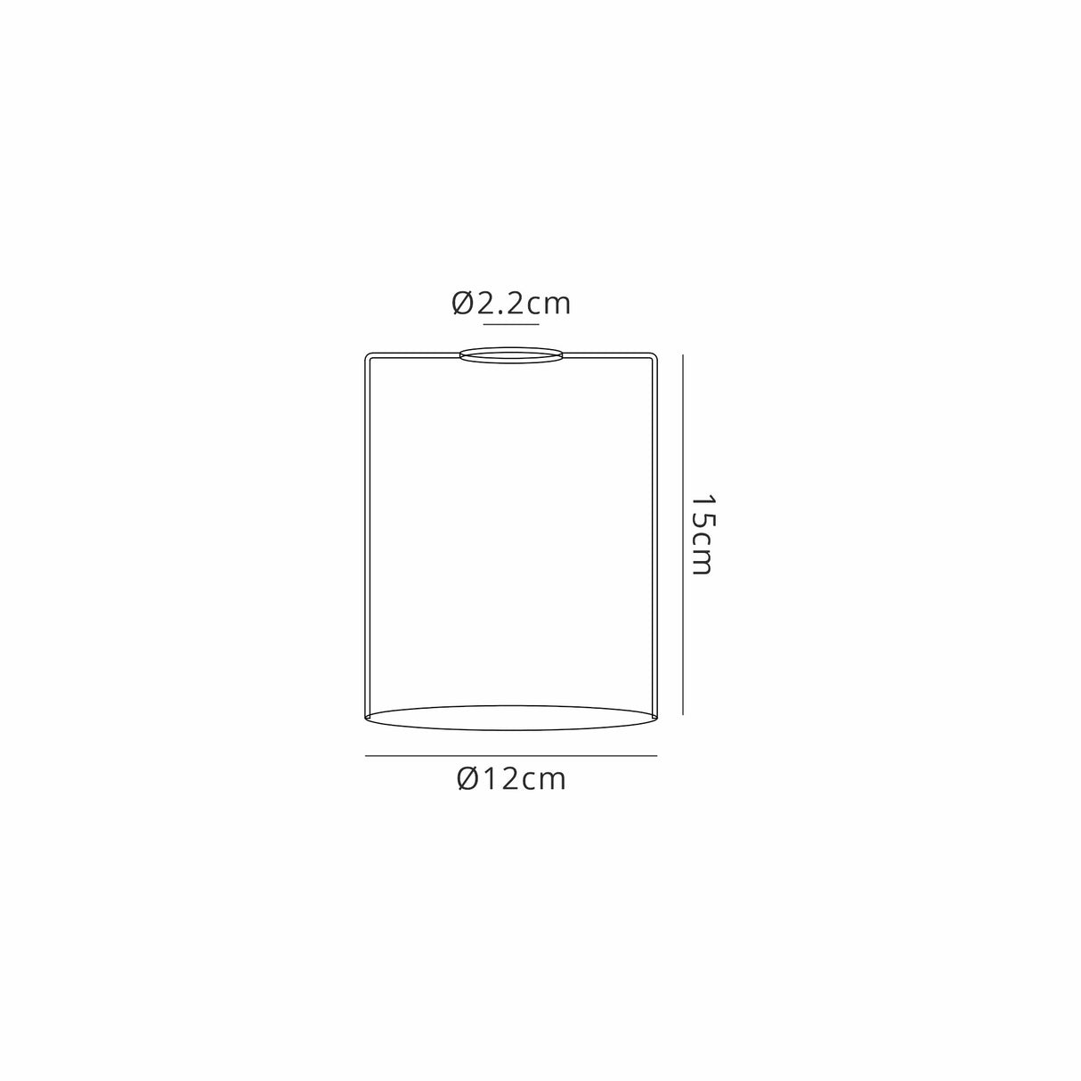 Lathen 120x150mm Medium Cylinder (A) Opal Glass Shade