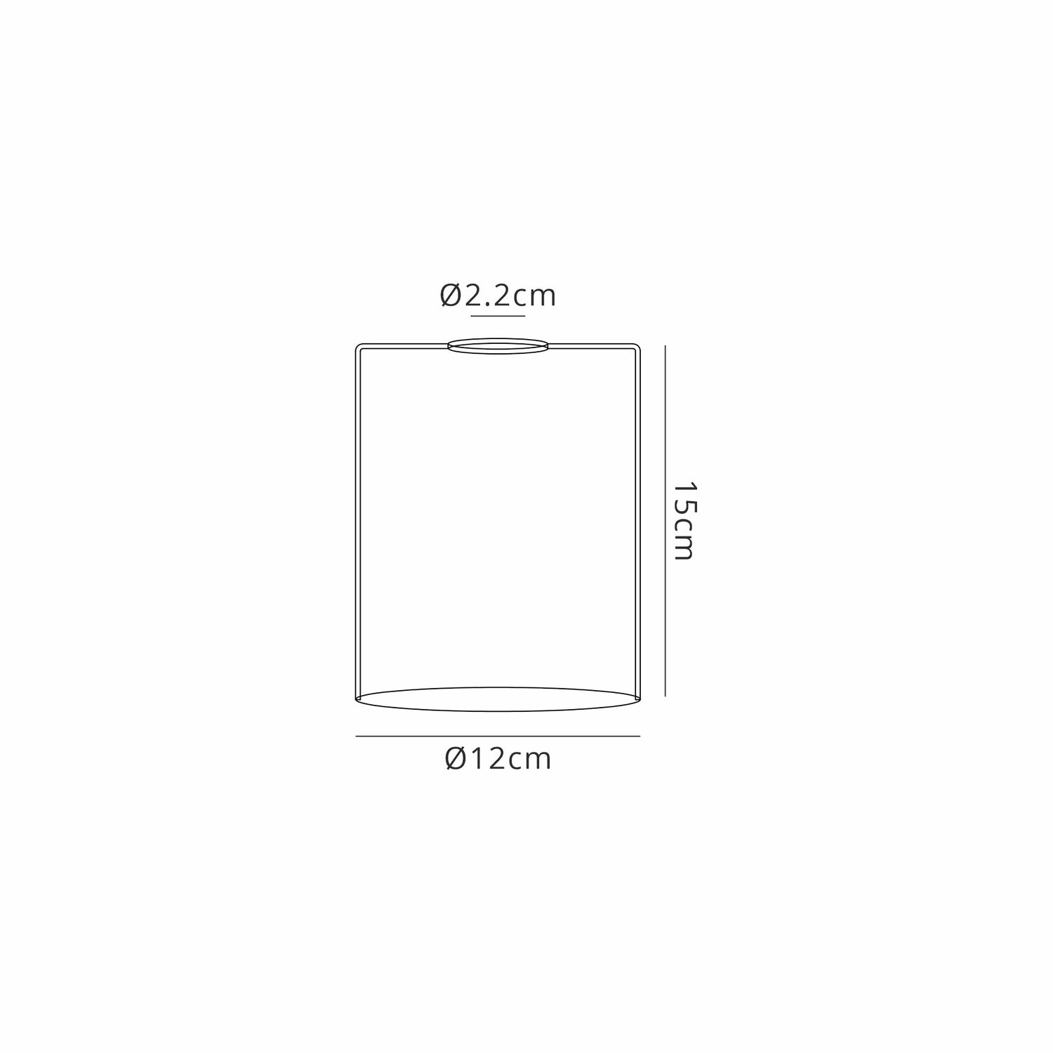 Lathen 120x150mm Medium Cylinder (A) Opal Glass Shade