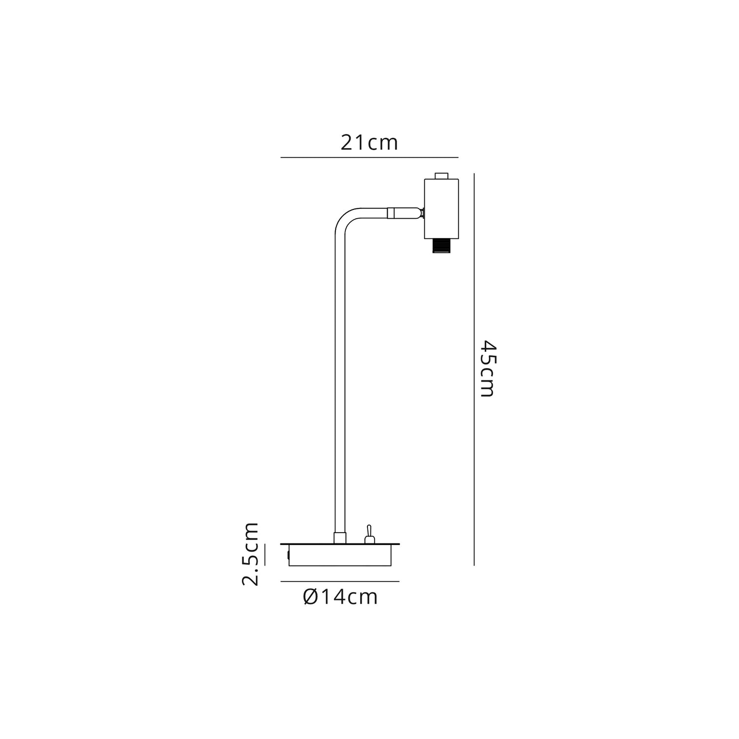 Lathen Satin Black 1 Light G9 Reader Table Lamp, Suitable For A Vast Selection Of Glass Shades (Up To 200g)