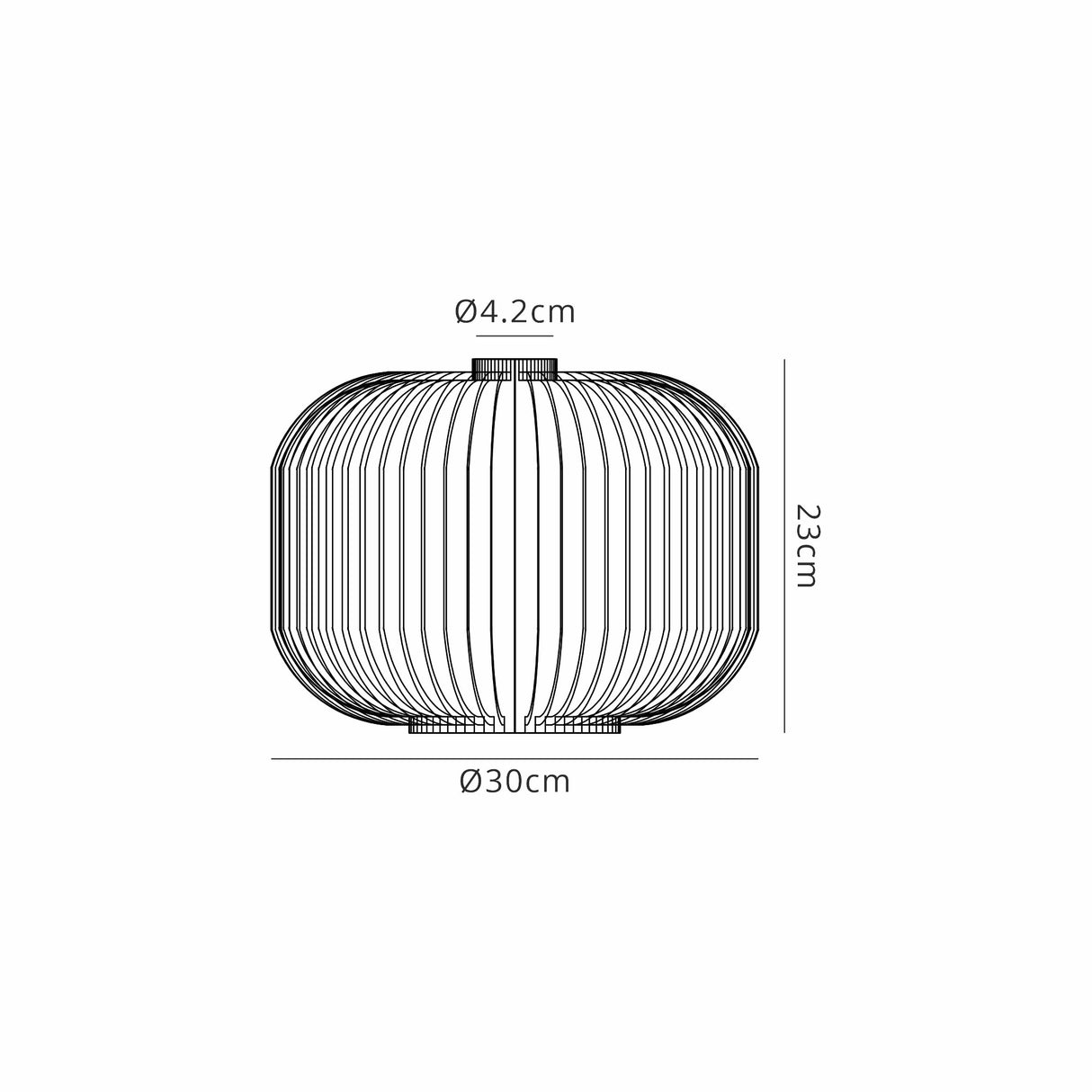 Allardyce 30cm Pumpkin Shaped Ribbed Glass (C), Green