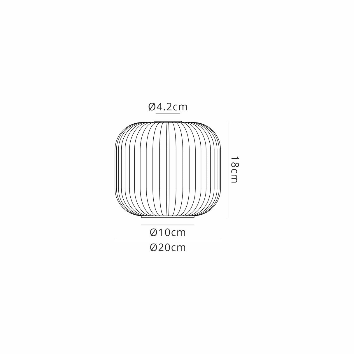 Allardyce 20cm Pumpkin Shaped Ribbed Glass (C), Petrol Blue