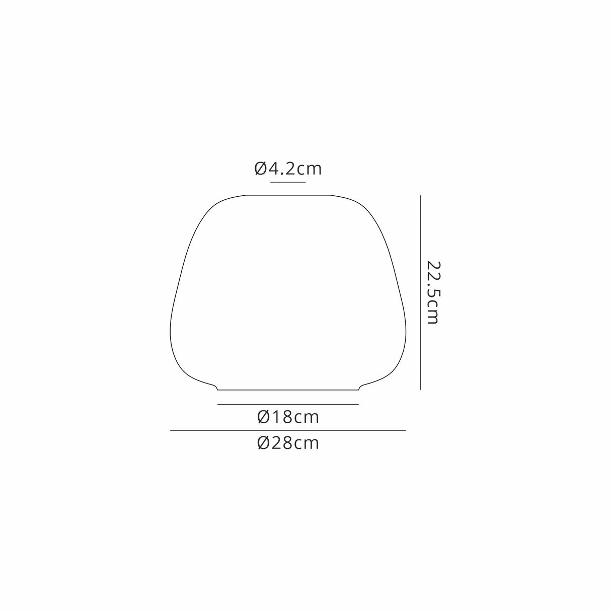Allardyce 28cm Trapezium Glass (H), Smoke Fade/Clear