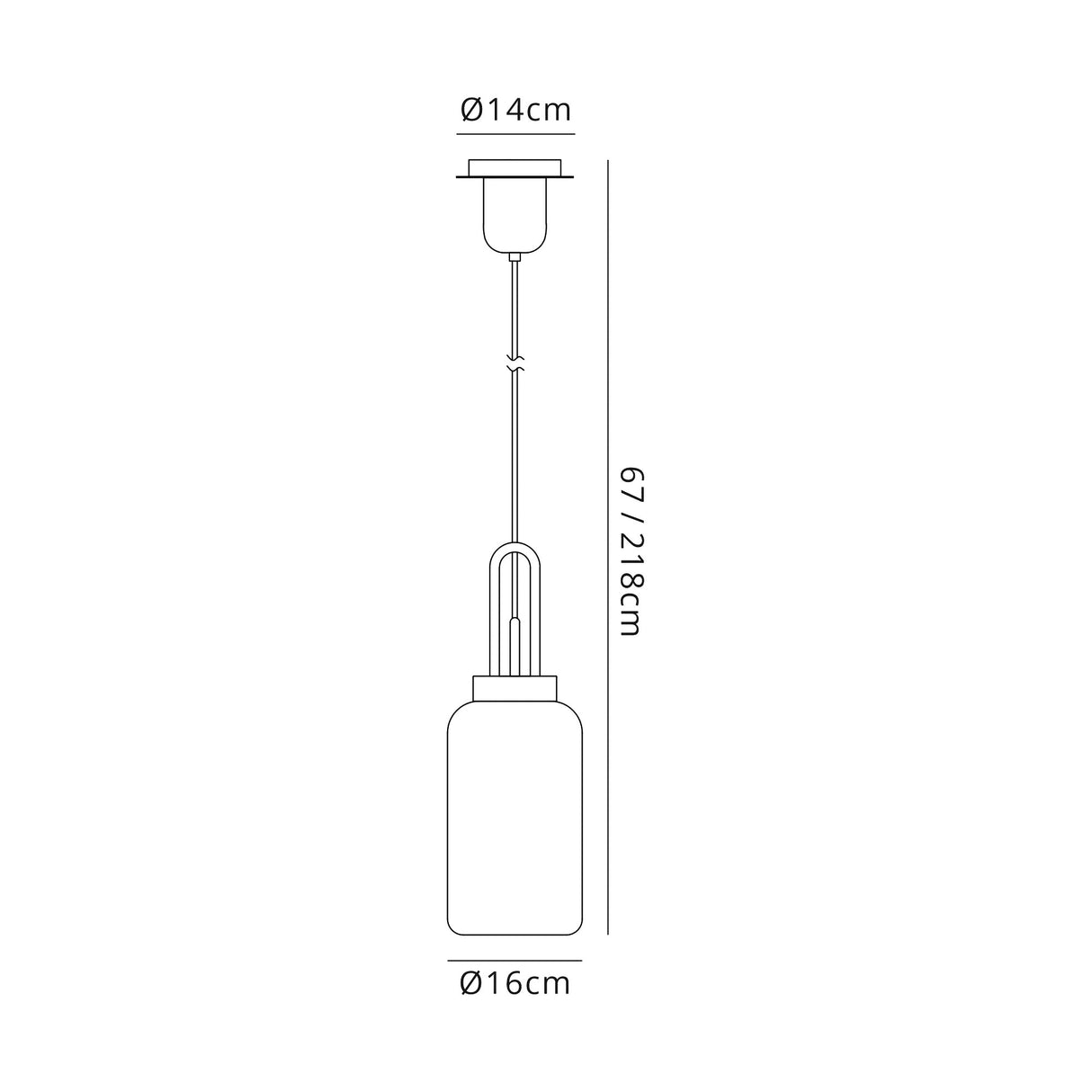 Allardyce 1 Light Pendant E27 With 16cm Cylinder Glass, Polished Nickel/Matt Black/Smoked/Clear