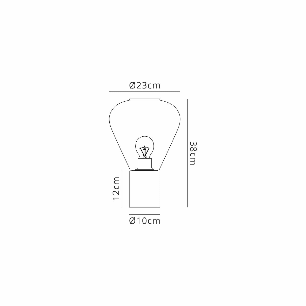 Rowell Narrow Table Lamp, 1 x E27, Satin Nickel/Lilac Glass