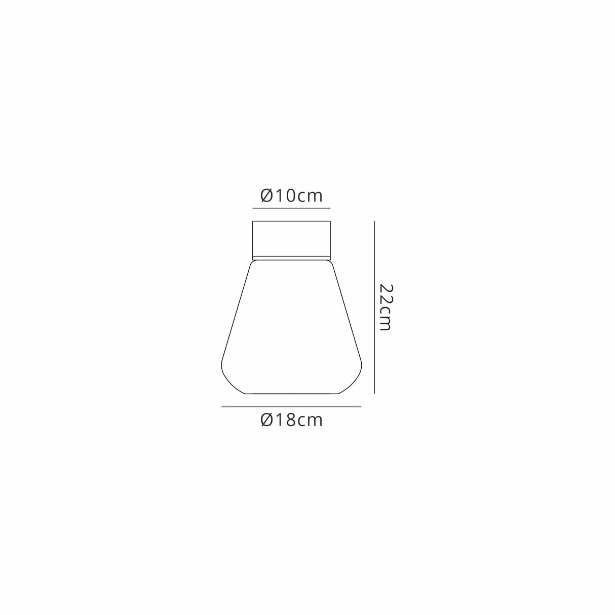 Berry 1 Light Ceiling E27, With Kite Smoke Glass Shade Matt Black / Smoke