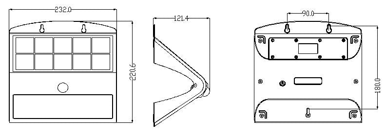 Lunar IV PLUS – Solar Wall Light With PIR - LU4-PLUS