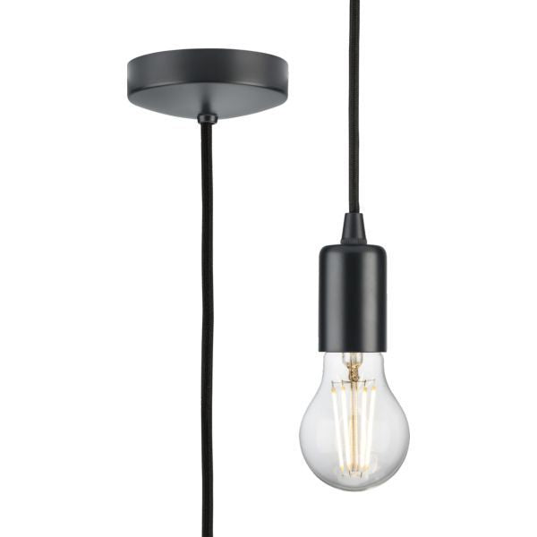 Knightsbridge 8270LAT Anthracite 80W Max 1800mm Adjustable LED E27 Contemporary Pendant Set