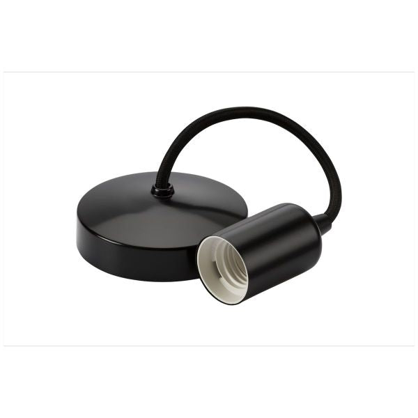 ML Knightsbridge 8270MB Matt Black 6" E27 Contemporary Pendant Set