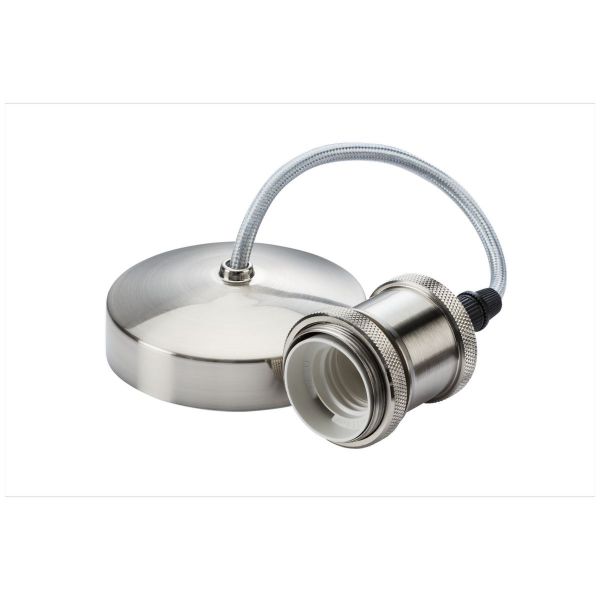 KNIGHTSBRIDGE 8271BC 6" VINTAGE PENDANT ES BRUSHED CHROME