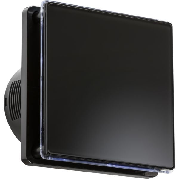 Knightsbridge EX005T Black 100mm 90m3-Hr Overrun Timer LED Backlit Extractor Fan