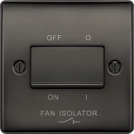 BG Metal, 10AX Triple Pole Fan Isolator Switch in VARIOUS COLOURS
