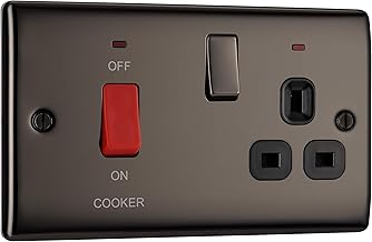 Nexus Metal, 45A Cooker Control Unit With 13A Socket And LED Indicators in VARIOUS COLOURS