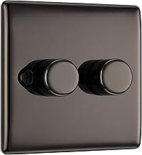 Nexus Metal, Double Dimmer Switch, 2 Way, Trailing Edge 200W - IN VARIOUS COLOURS