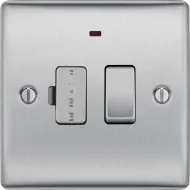 BG Nexus Metal 13A Switched Fused Connection Unit with LED Indicator in VARIOUS COLOURS