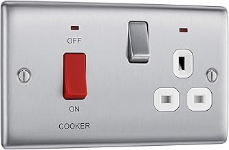 Nexus Metal, 45A Cooker Control Unit With 13A Socket And LED Indicators in VARIOUS COLOURS