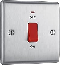 Nexus Metal 45A Square Plate Double Pole Switch With LED Indicator IN VARIOUS COLOURS