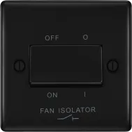 BG Metal, 10AX Triple Pole Fan Isolator Switch in VARIOUS COLOURS