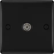 BG Nexus Metal, Single Co-Ax Aerial Socket for TV or FM - VARIOUS COLOURS