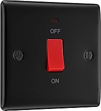 Nexus Metal 45A Square Plate Double Pole Switch With LED Indicator IN VARIOUS COLOURS