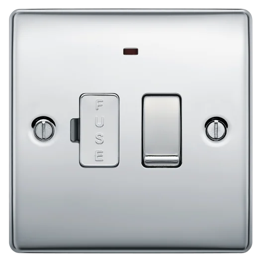 BG Nexus Metal 13A Switched Fused Connection Unit with LED Indicator in VARIOUS COLOURS