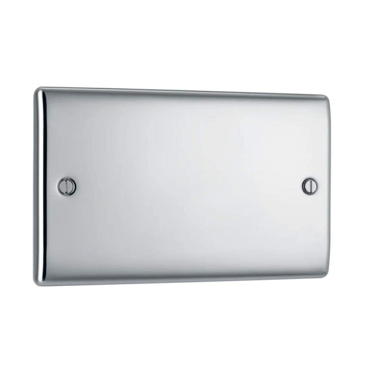 BG NPC95-01 Nexus Metal, Polished Chrome, Double Blank Plate