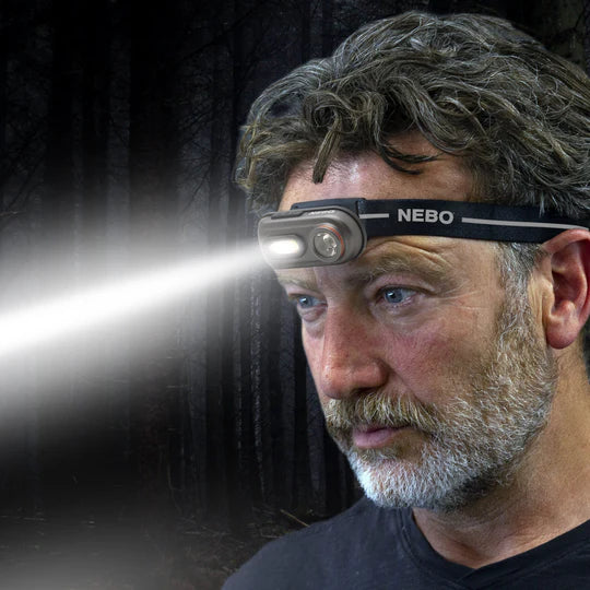 NEBO SPORTS Einstein 400 Rechargeable Head Torch - NEB-HLP-0005-G