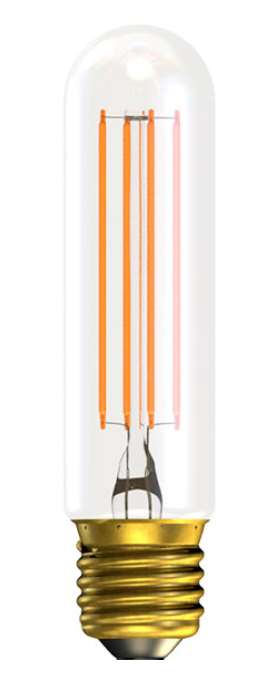 LED 3.3W Dimmable Clear Filament Medium Tubular - ES - 2700K