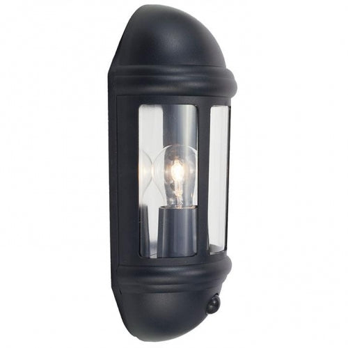 Ansell Lighting ALHL/PC/BL Latina Black All Polycarbonate Half Lantern With Photocell